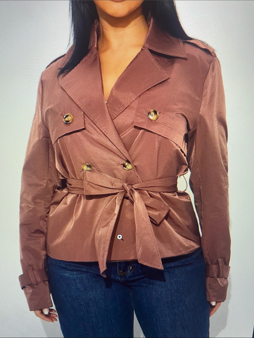 Fashion Nova Cassidy Belted Tie-Waist Trench in Brown